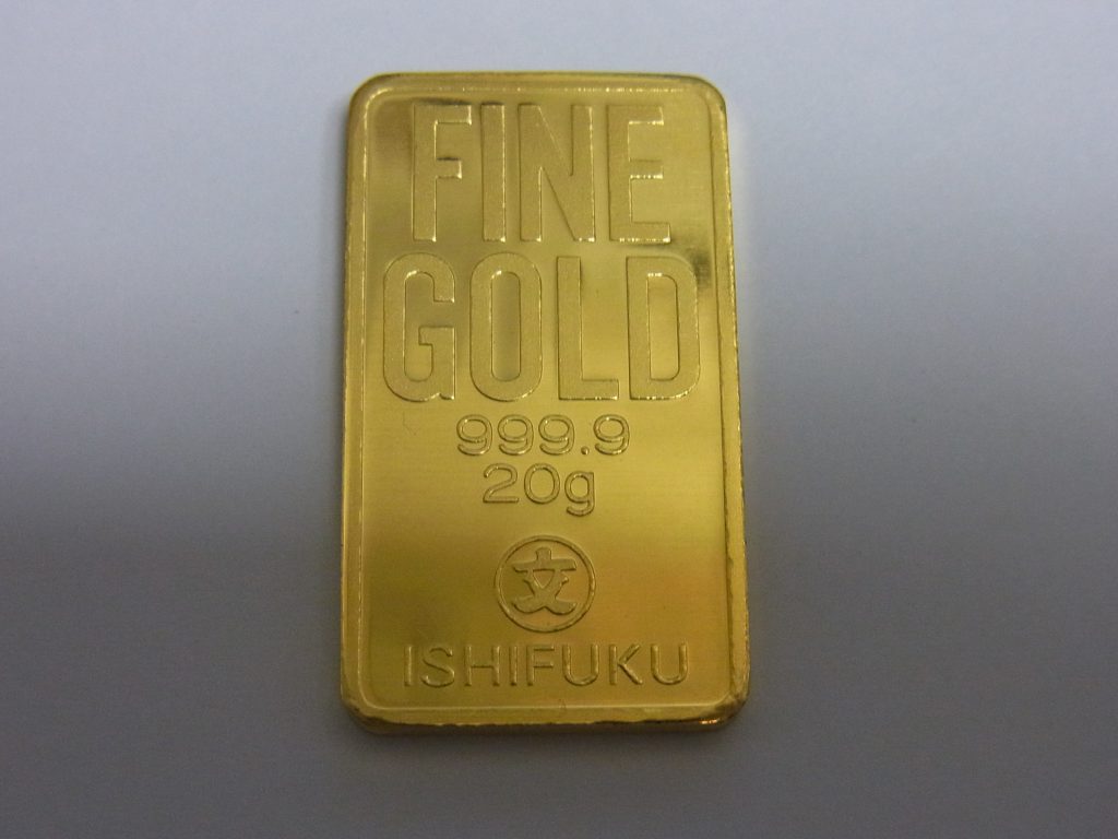 金買取　インゴット　石福金属興業　田中貴金属　三菱　高価買取