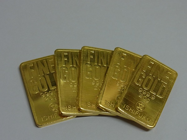 金買取　インゴット　石福金属興業　田中貴金属　三菱マテリアル　高価買取