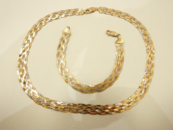 14金　ネックレス　ブレスレット　刻印５８５　買取　大阪神戸