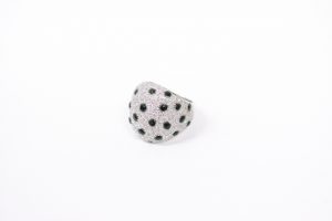 デザインダイヤモンドオニキスパヴェリングK18金WG高価買取