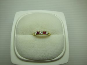 Ｋ１８金リング買取　　ルビー・ダイヤモンド高価買取　デザインリング