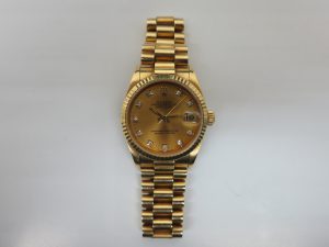 ロレックス買取　68278Gボーイズ買取　　文字盤にシミがある商品　金無垢時計