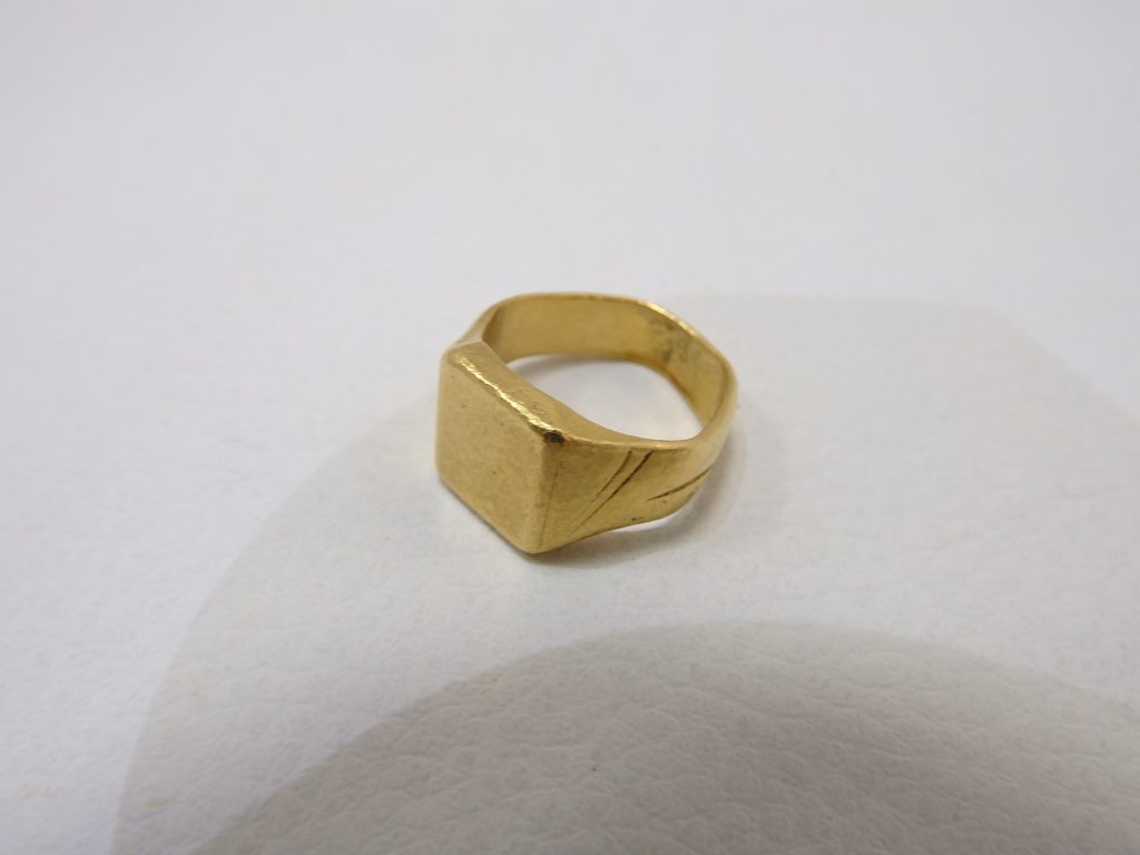 金買取　印台リング　純金リング　高価買取　Ｋ２４金