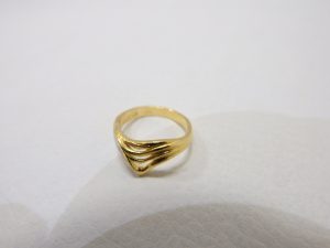 金買取　Ｋ２４金リング　高価買取　印台リング　純金リング