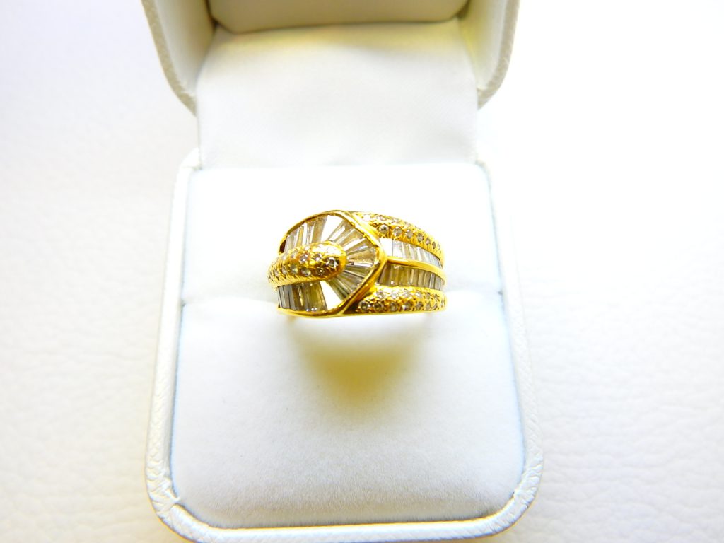 18金リング買取 メレダイヤモンドが外れている物 石が外れている物高価買取