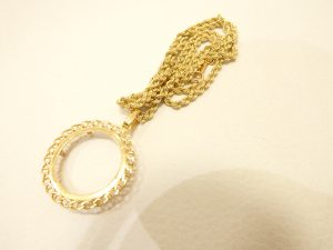 金買取　Ｋ１８　コインネックレス　貴金属　高価買取大阪神戸