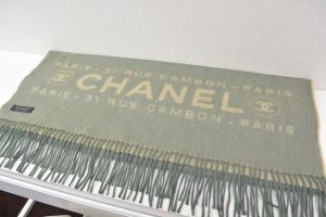 シャネルカシミヤ100％大判ストールシャネルアパレル高価買取大阪神戸