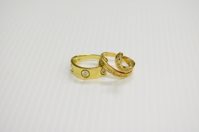 K18金ダイヤモンド入ファッションリング12.8ｇ宝石高価買取