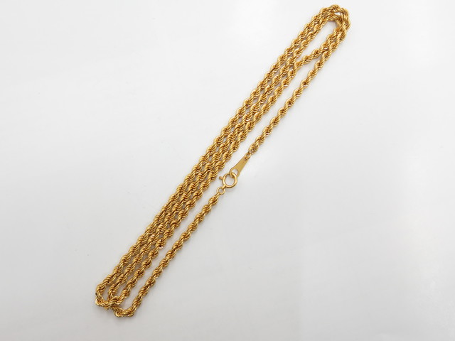 ロープチェーンネックレス買取 18金 アクセサリー無料査定