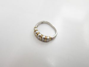 一文字リング プリンセスカット ダイヤモンド 古い指輪も高価買取