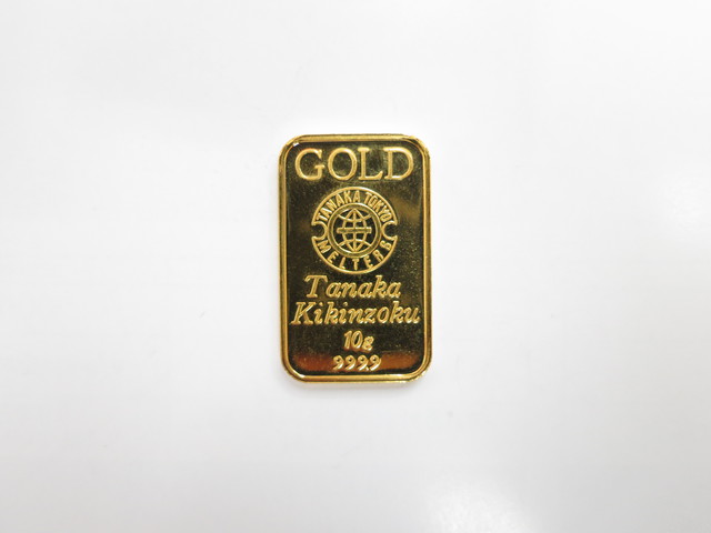 金 インゴット 買取 大阪・神戸 K24田中貴金属10ｇ 買取