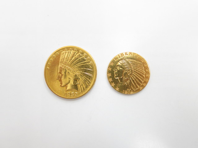 インディアンコイン 買取 大阪・神戸 10ドル金貨＆5ドル金貨 高価買取