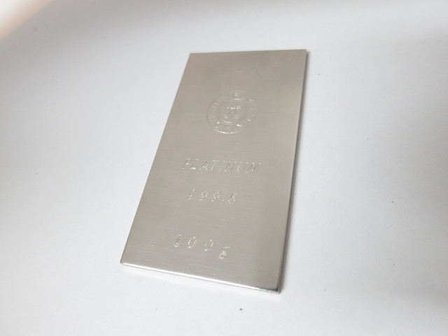 プラチナ インゴット 買取 大阪・神戸 Pt999.5 100ｇ 高価買取
