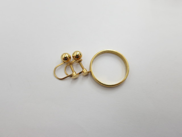 金 買取 大阪 神戸 リング イヤリング 無料査定 K18 少量でも高額買取