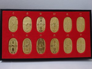 金買取大阪、神戸　純金十二支　小判　高価買取査定