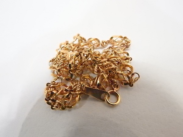 金買取大阪、神戸ｋ18金ネックレス高価買取、750ＹＧ、喜平、切子買取