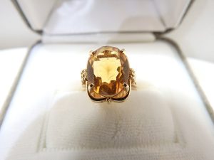 シトリン買取大阪、神戸Ｋ18金製リング宝飾ジュエリー査定