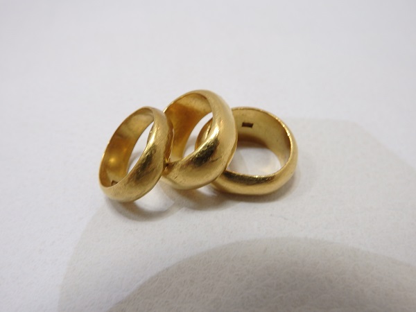 金買取大阪・神戸純金刻印リング・k24金リング高価買取査定
