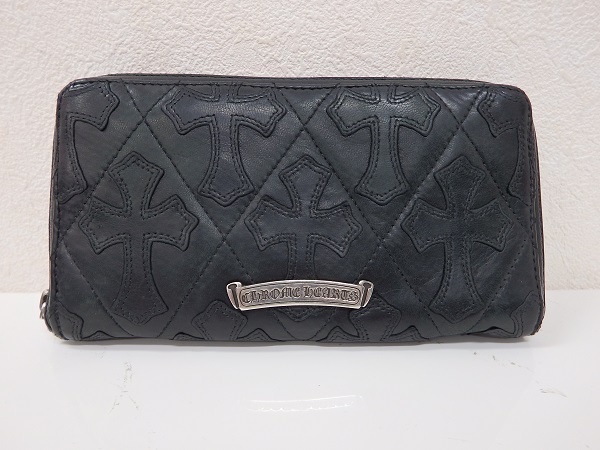クロムハーツ買取大阪、神戸ラウンドジップ長財布高価買取