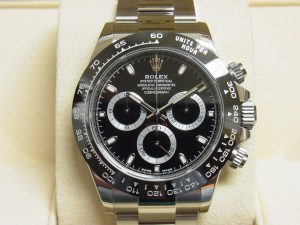 ロレックス デイトナ 買取 大阪 神戸 116500LN 黒 シール無し未使用