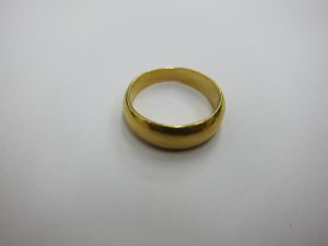 K24金　甲丸リング 金　プラチナ　貴金属　ジュエリー無料査定買取　大阪神戸