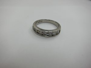 プラチナpt900 ラージダイヤモンド一文字リング買取 大阪神戸