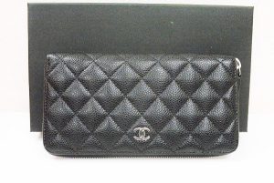 シャネル キャビアスキン 長財布 買取 ココマーク ロゴ付き