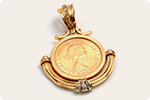 昔プレゼントされたゴールドのコイン付きネックレス