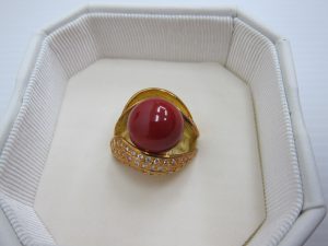 赤珊瑚指輪・K18買取 大阪・神戸・コーラル・血赤サンゴ 高価買取