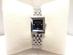 グッチ買取　グッチ時計　スクエアーケース　3Ｐダイヤ　128.5　買取