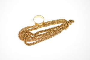 K18金喜平ネックレスと指輪37.2g買取いたしました。