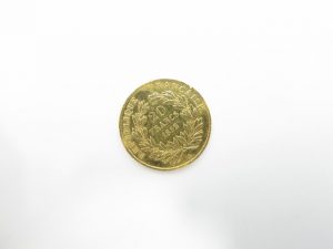 K21.6金フランス20フラン金貨ナポレオン三世6.4ｇ買取いたしました。
