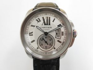 カルティエ カリブルドゥカルティエ 高価買取 SS/革ベルト 白文字盤
