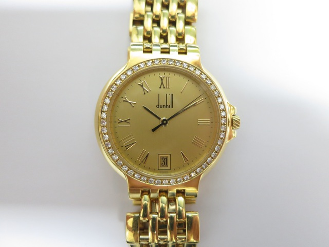 ダンヒル エリート 金無垢時計 買取 K18 金色の時計を無料査定