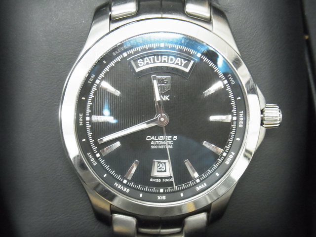 タグホイヤー買取させて頂きました。リンクキャリバーデイデイト5・ブランド時計高価買取りなら神戸・三宮のブランドラボ