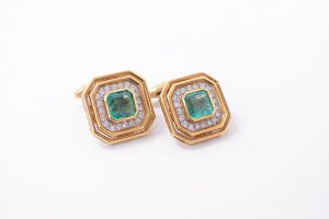 エメラルド カフス デザインアクセサリー 高価買取 大阪神戸