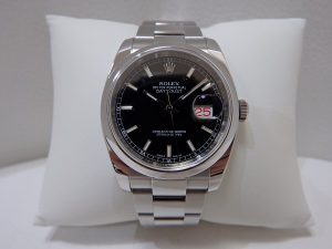 ロレックス買取大阪、神戸デイトジャスト116200デイト赤黒モデル
