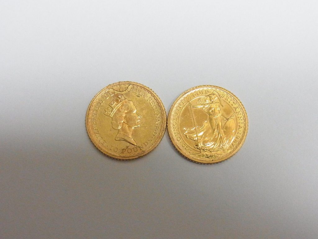 金 買取 神戸 大阪 ブリタニア金貨 エリザベス2世 イギリス 22金 コイン