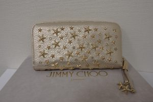 JIMMY CHOO 高価買取 長財布 　ブランド財布　大阪神戸買取　クリスタルスタースタッズ