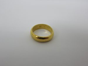 金 買取 大阪 神戸 中国で買った指輪 9999刻印 純金 K24 リング 無料査定