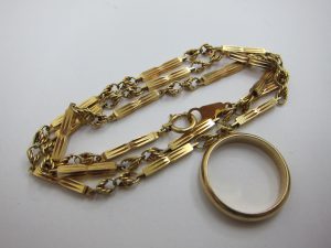 古いデザインネックレス リングK18 金切子ネックレス 買取 大阪神戸