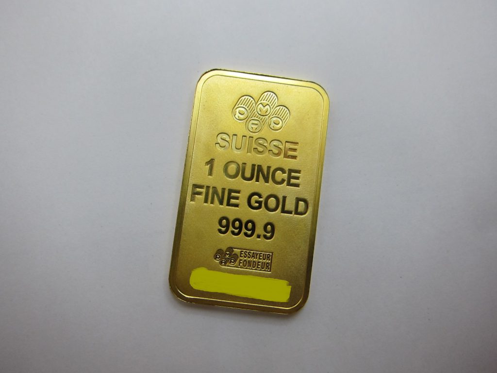 SUISSE FINE GOLD 999.9 1oz 買取 大阪神戸