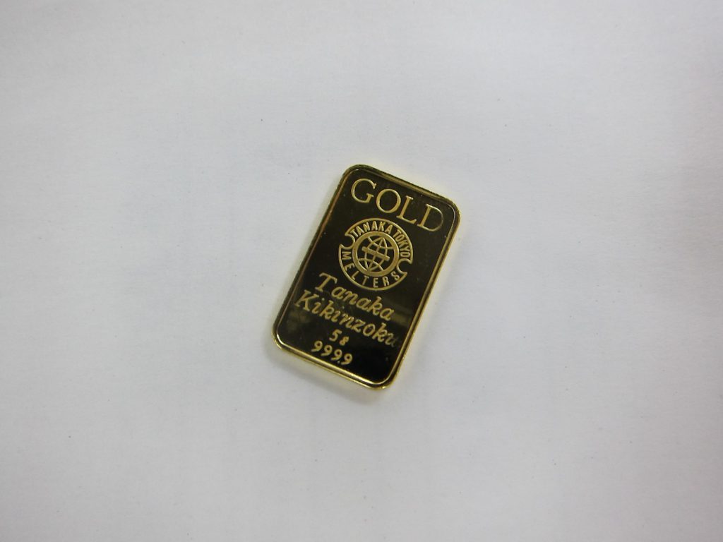 GOLD k24金 インゴット5ｇ 999.9 買取 大阪神戸