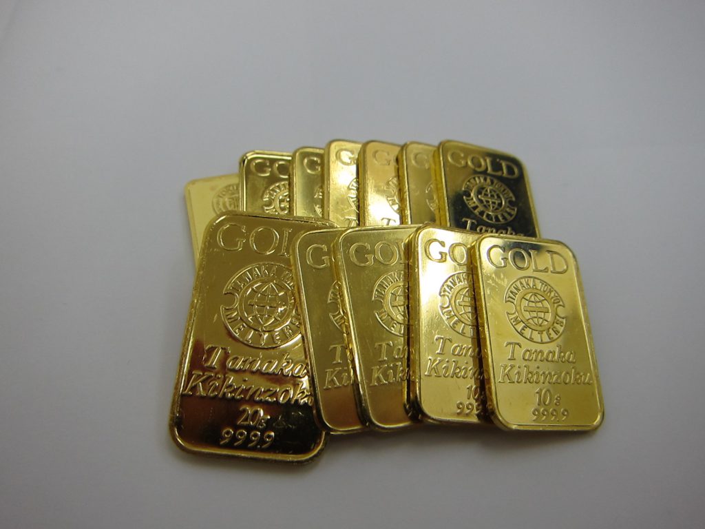 GOLD999.9 田中貴金属 ｋ24インゴット 130g買取