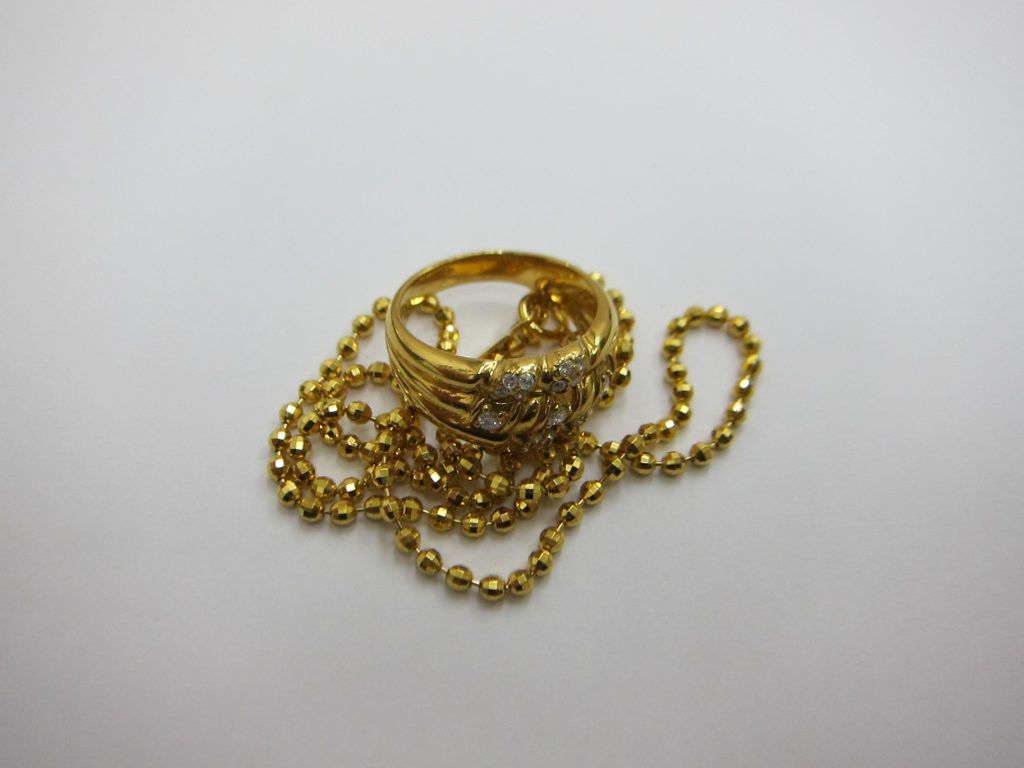 純金 ネックレス 指輪 k24金 18.37g ジュエリー 貴金属 買取
