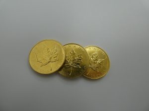 カナダ メイプルリーフ 1オンス金貨 3枚 買取