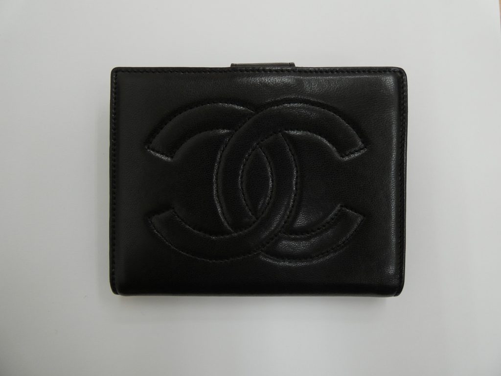 シャネル 買取 がま口財布 二つ折り財布 ラムスキン 1997年頃製