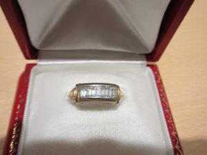 Ｋ１８・プラチナ900 コンビ ダイヤモンド 1ｃｔ リング 買取
