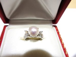 アコヤ真珠 買取 ダイヤモンド プラチナ リング