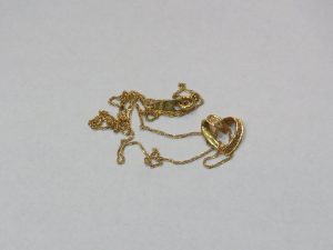 貴金属ジュエリー K18 買取 18金 ネックレス メレダイヤ付